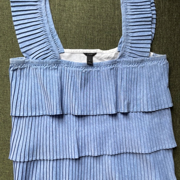 J Crew Blue Layered Tiered Tank Top - Picture 4 of 6